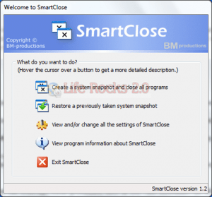 Smartclose, cerrar todos los programas con solo un click