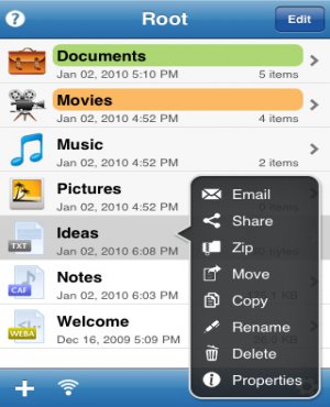 iFile: Ver, editar y transferir archivos en iPhone