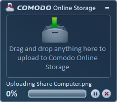Subi archivos a internet con Comodo Online Storage