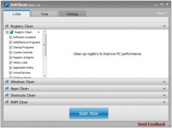 JetClean, Limpiar Windows con un Clic