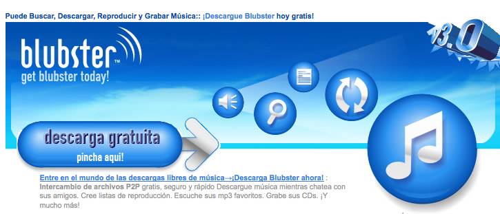 Blubster, programa para descargar música gratis