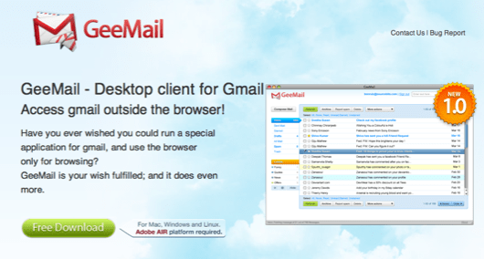 GeeMAil, cliente de escritorio gratuito para Gmail